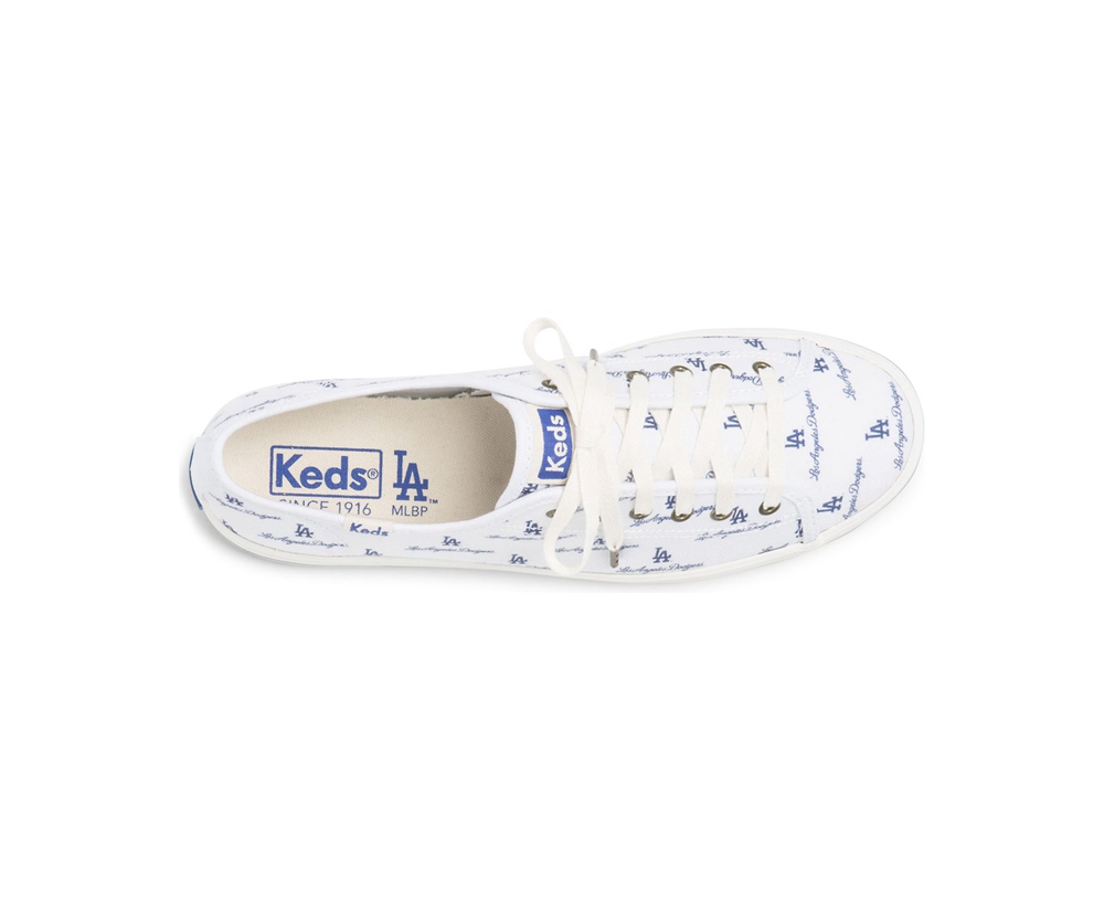 Keds Sneaker Damen Weiß/Blau - Kickstart Mlb® - TJF-783950